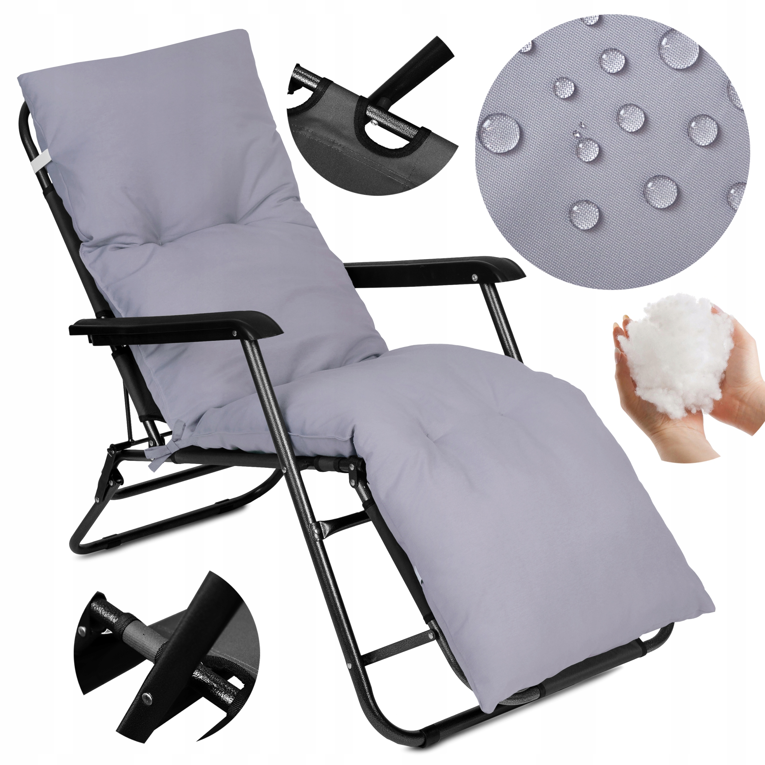 PODUSZKA NA LEŻAK OGRODOWY 150x50 CM WODOODPORNA