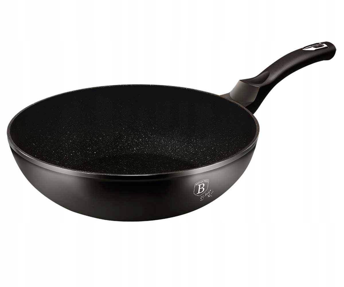 WOK GRANITOWY 28cm BERLINGERHAUS BLACK SILVER BH-1