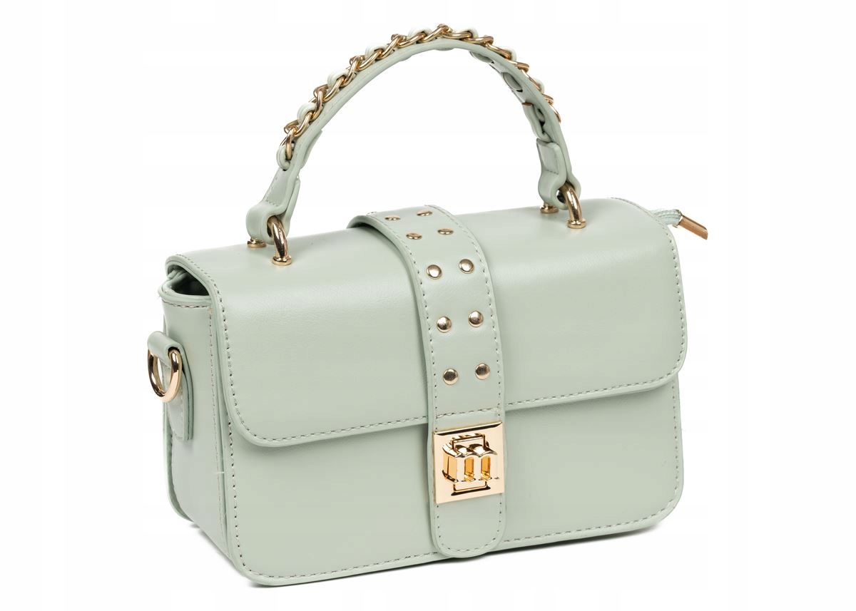 SELEDYNOWA TOREBKA DAMSKA KUFEREK Z DŻETAMI MATOWA Marka Monnari