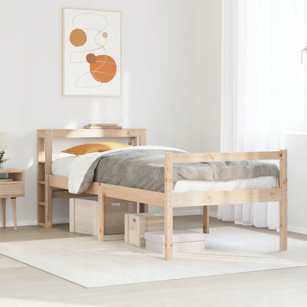 vidaXL Postel s čelem pro seniory 75 x 190 cm masivní borovice
