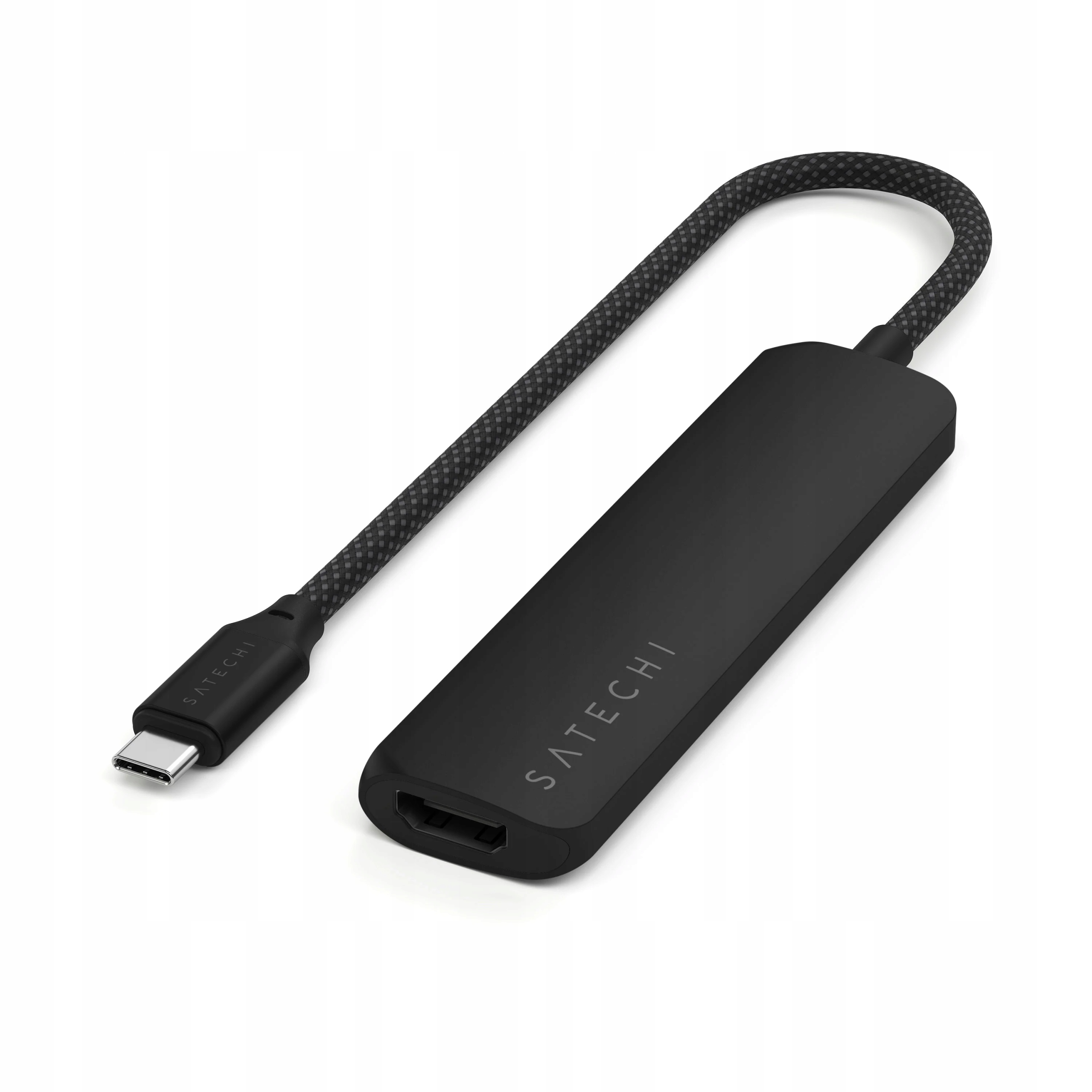 Satechi 4v1 Usb-c hliníkový adaptér 4K Usb-c, 4K Hdmi, 2x Usb-a (černý)