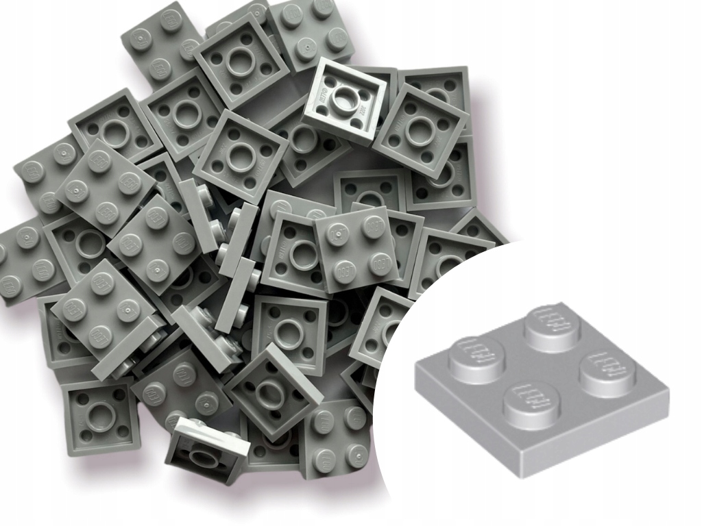 

Lego 3022 Plate Płytka 2X2 Lbg jasny szary 20 szt