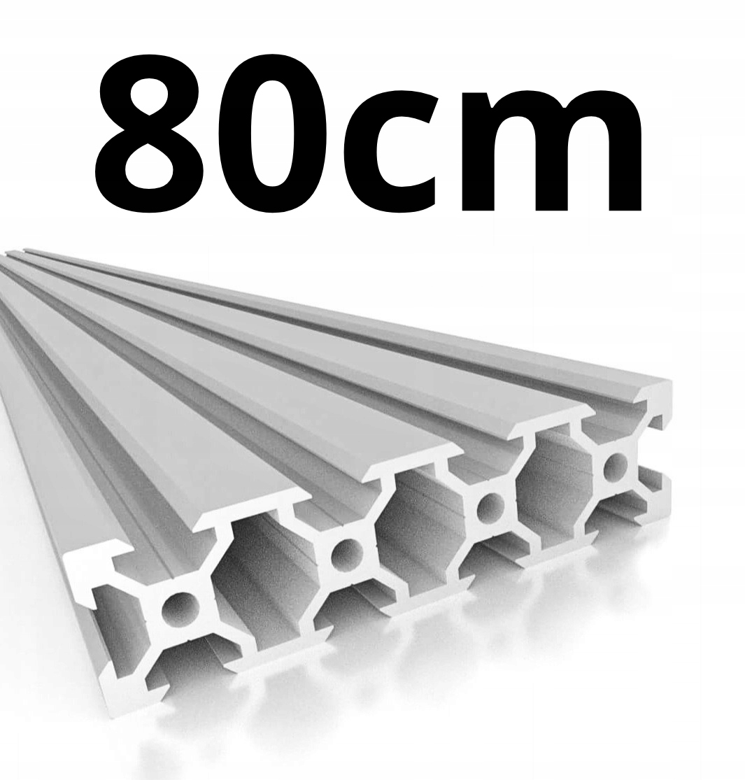 Profil Aluminiowy Konstrukcyjny 20x80 V-slot 2080 80 cm Cięty Na Wymiar