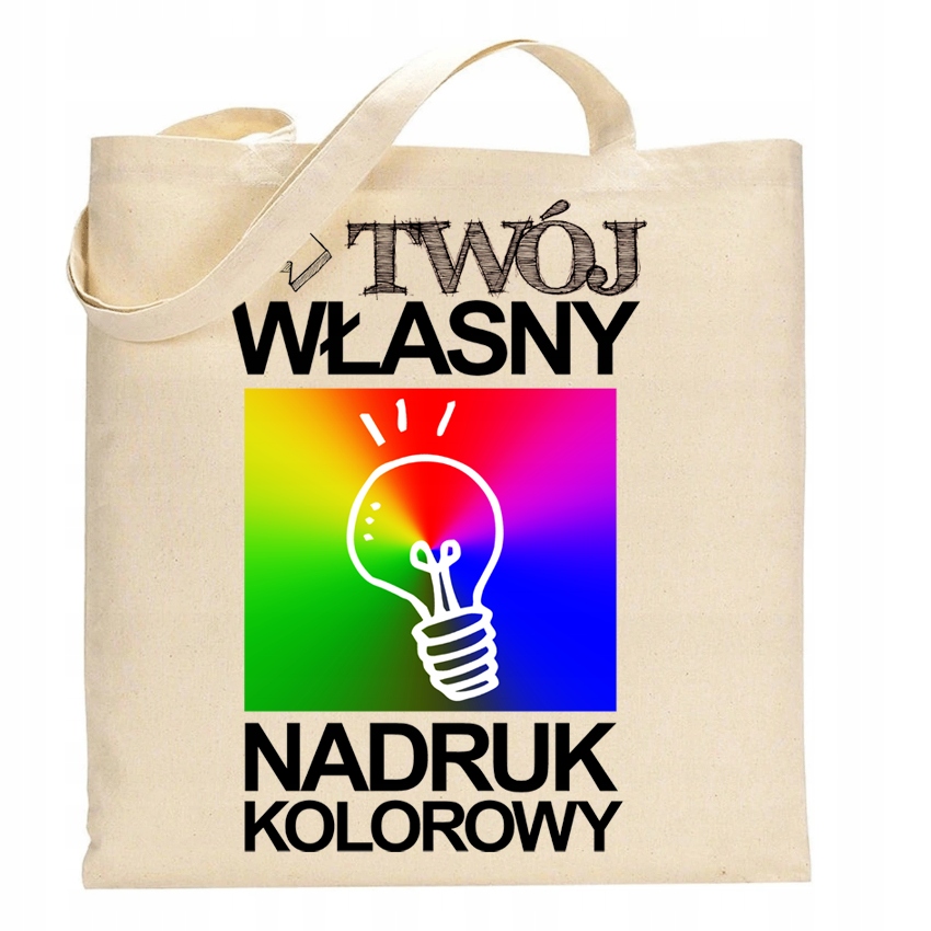 

Torba z Własnym Nadrukiem bawełniana Długi Uchwyt
