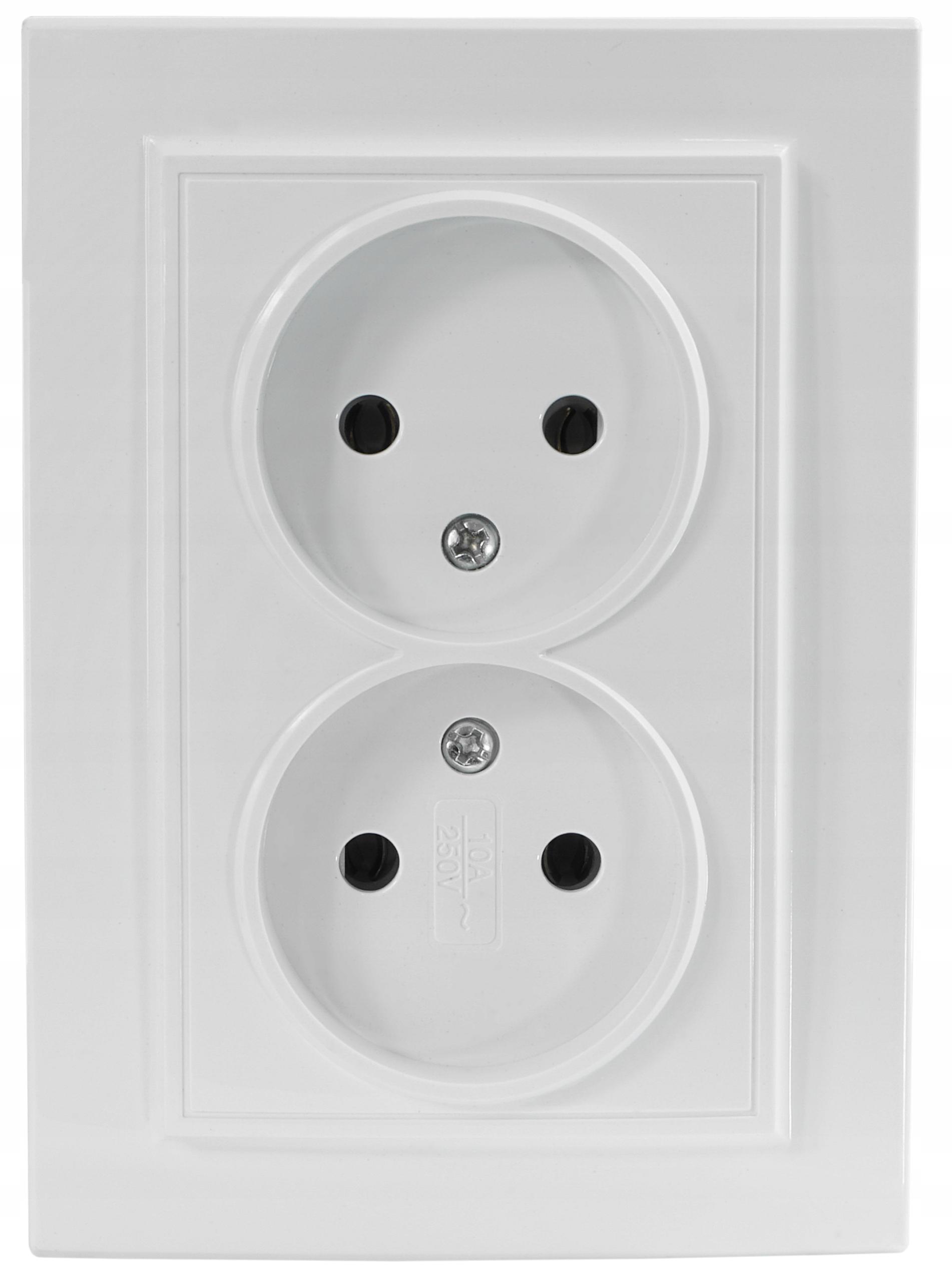 

Quadra Gniazdko Gniazdo Podwójne Bez Uziemienia