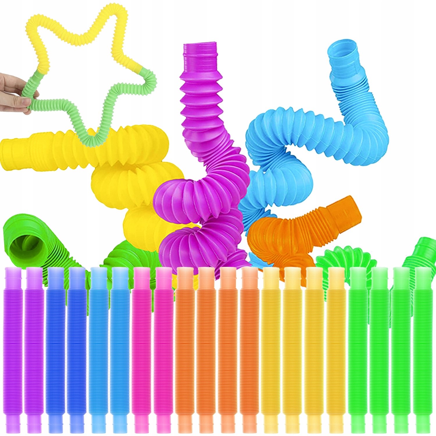

Rurki Tuby Sensoryczne Rury Pop Zestaw XXL 20 szt