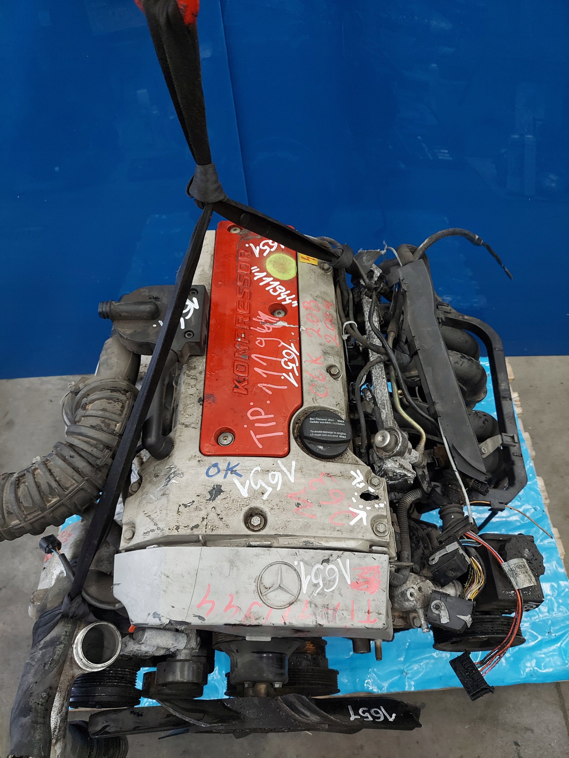 engine MERCEDES CLK W208 2.0 compressor; 121.187 km 111944