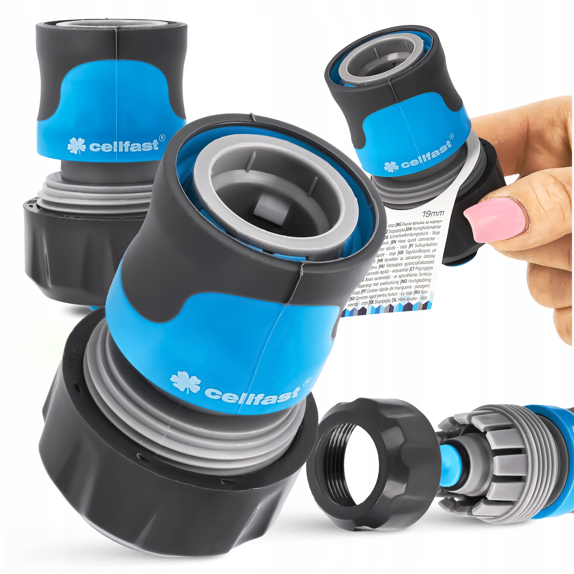 SZYBKOZŁACZE ZŁĄCZKA stop SAFETOUCH SZYBKOZŁĄCZKA WODY IDEAL 3/4" CELLFAST Marka Cellfast