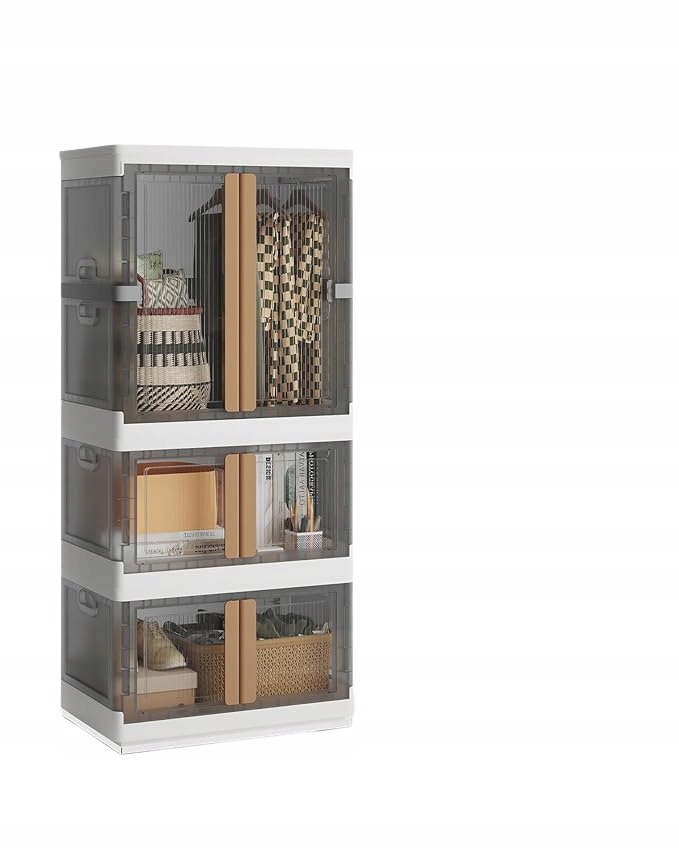 Krabička na skladovanie s vekom a dvierkami, veľká, 150 l a 2 x 72 l