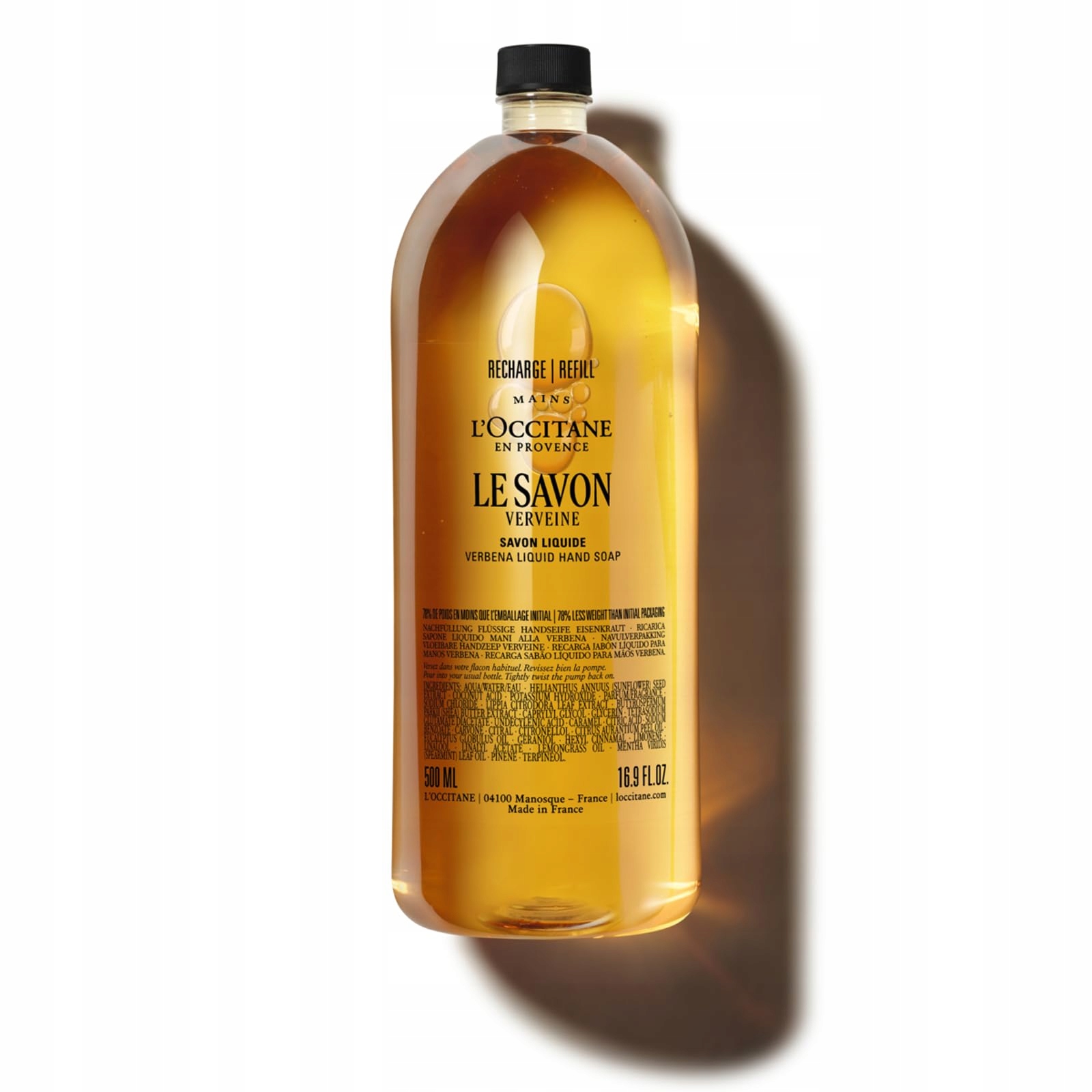 Mýdlo L Occitane Verveine 500 ml Osvěžující tekuté mýdlo pro každého