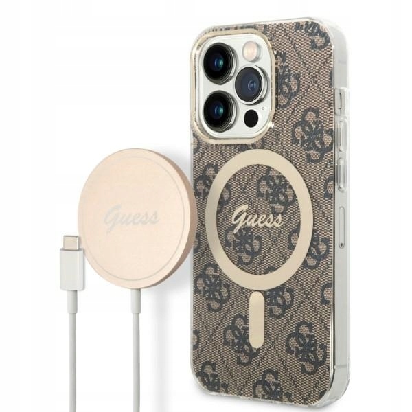 Pouzdro pro sadu Guess GUBPP14XH4EACSW Case+ Charger pro iPhone 14 Pro Max 6,7" b