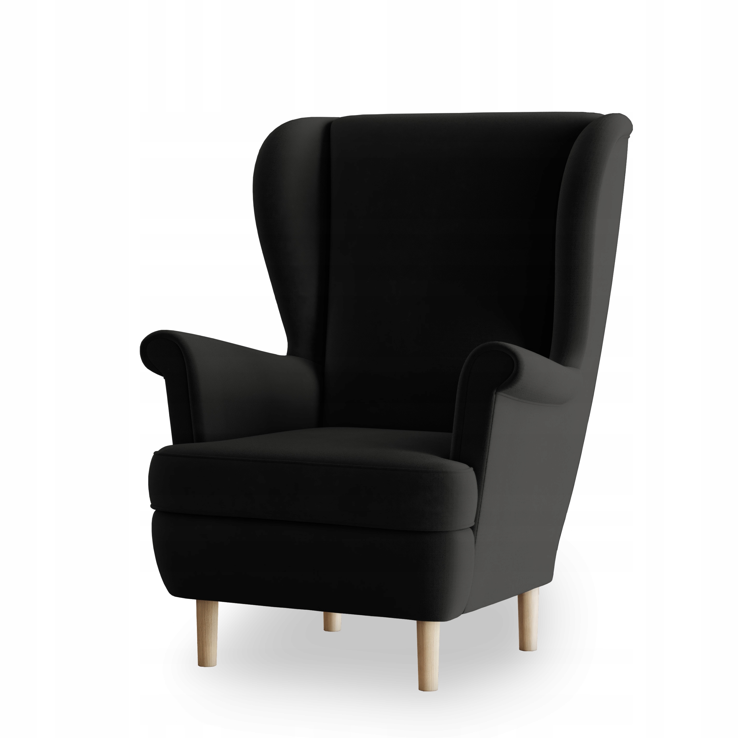 Skandinávské křeslo Lentio, stylový ušák do obývacího pokoje, Pohodlné, módní barvy