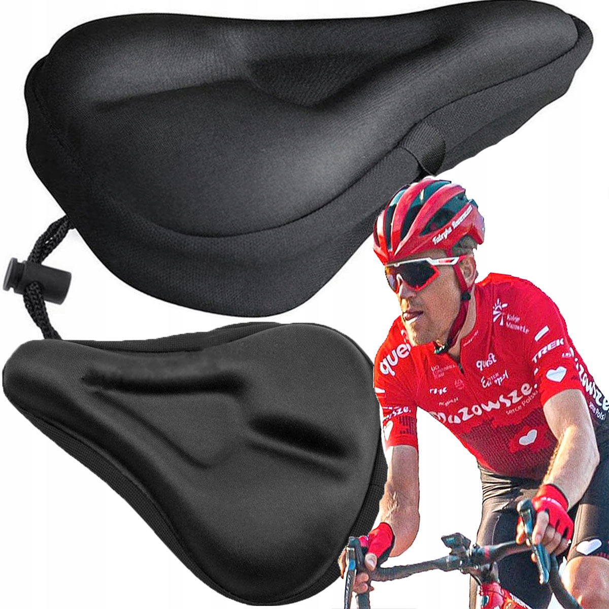 ŻELOWA NAKŁADKA PODUSZKA AMORTYZUJĄCA POKROWIEC NA ROWER SIODEŁKO ROWEROWE