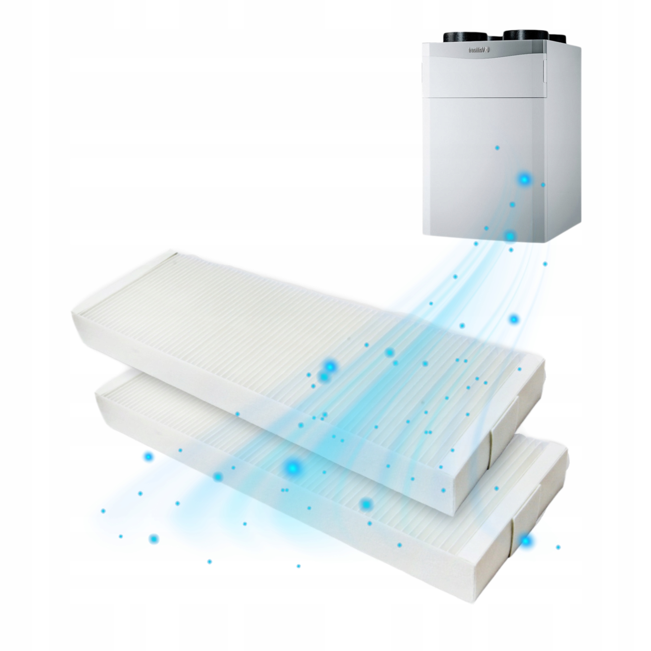 Filtry Vaillant Recovair Var 260 360 4 G4 F7 Komplet Bez znečištění