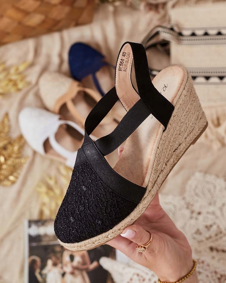 CZARNE ESPADRYLE DAMSKIE OLEQA 36 Płeć kobieta
