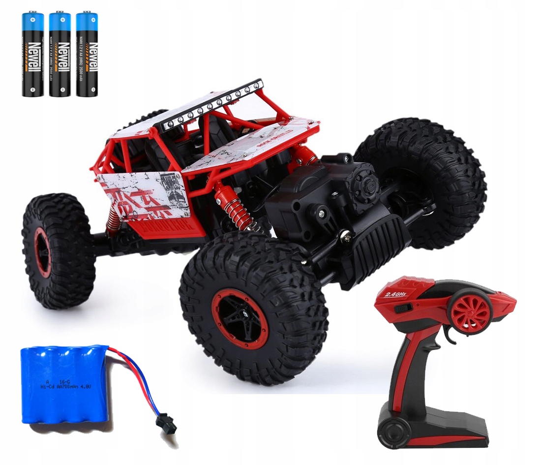 

Samochód Rc Rock Crawler 4x4 Dwa Silniki Auto Red