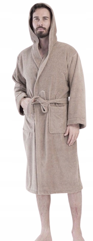 Sportovní Bavlněný Froté Župan S Kapucí A Koupacím Kabátem Hotel XXL
