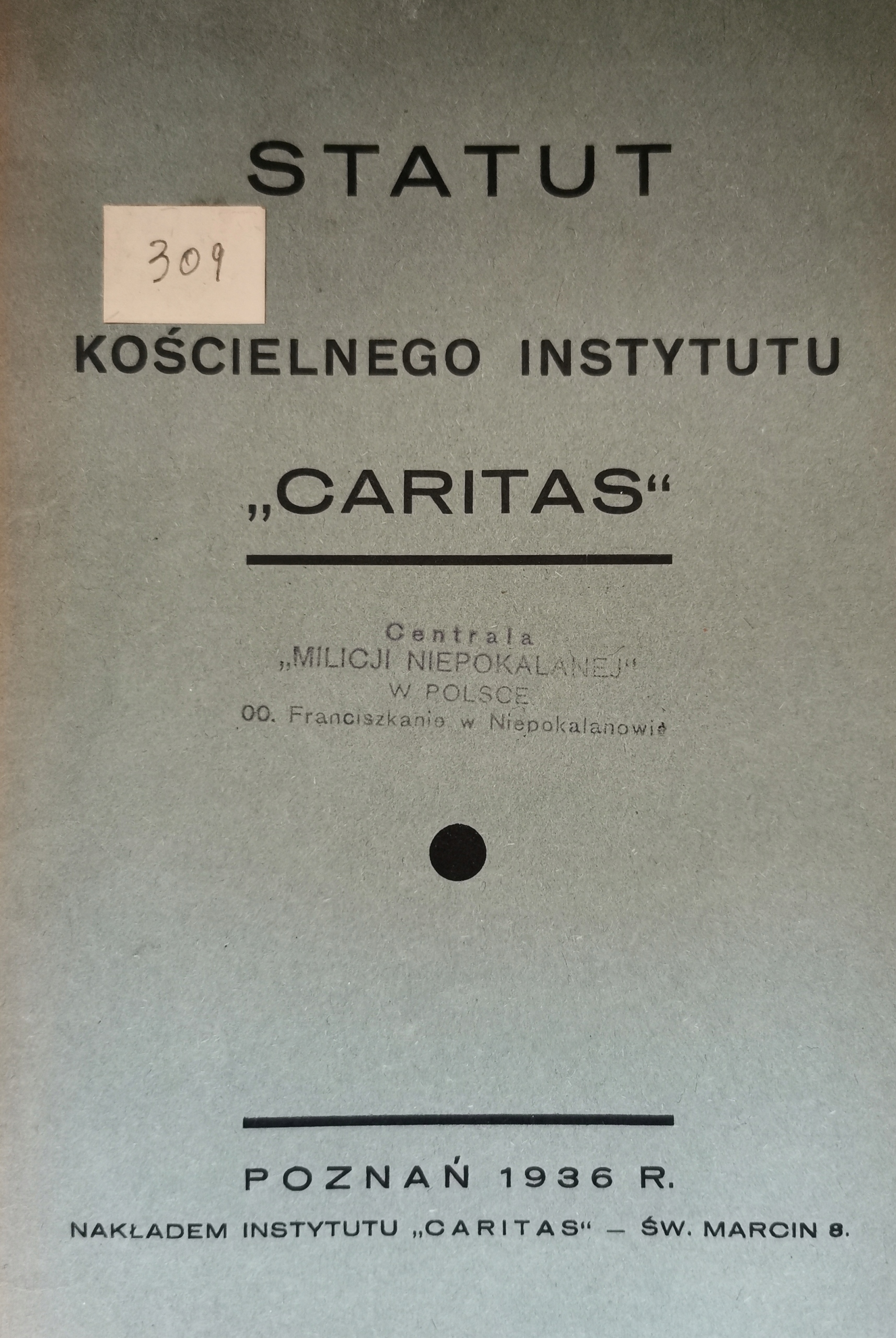 Statut kościelnego instytutu CARITAS
