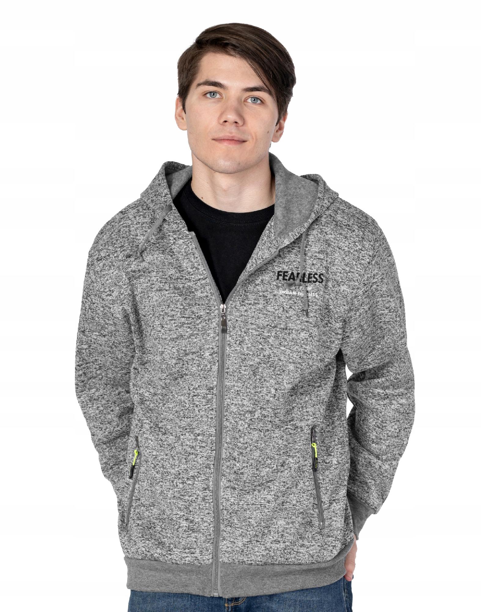 

Ciepła Bluza Męska Rozsuwana z Kapturem 2688-1 XXL