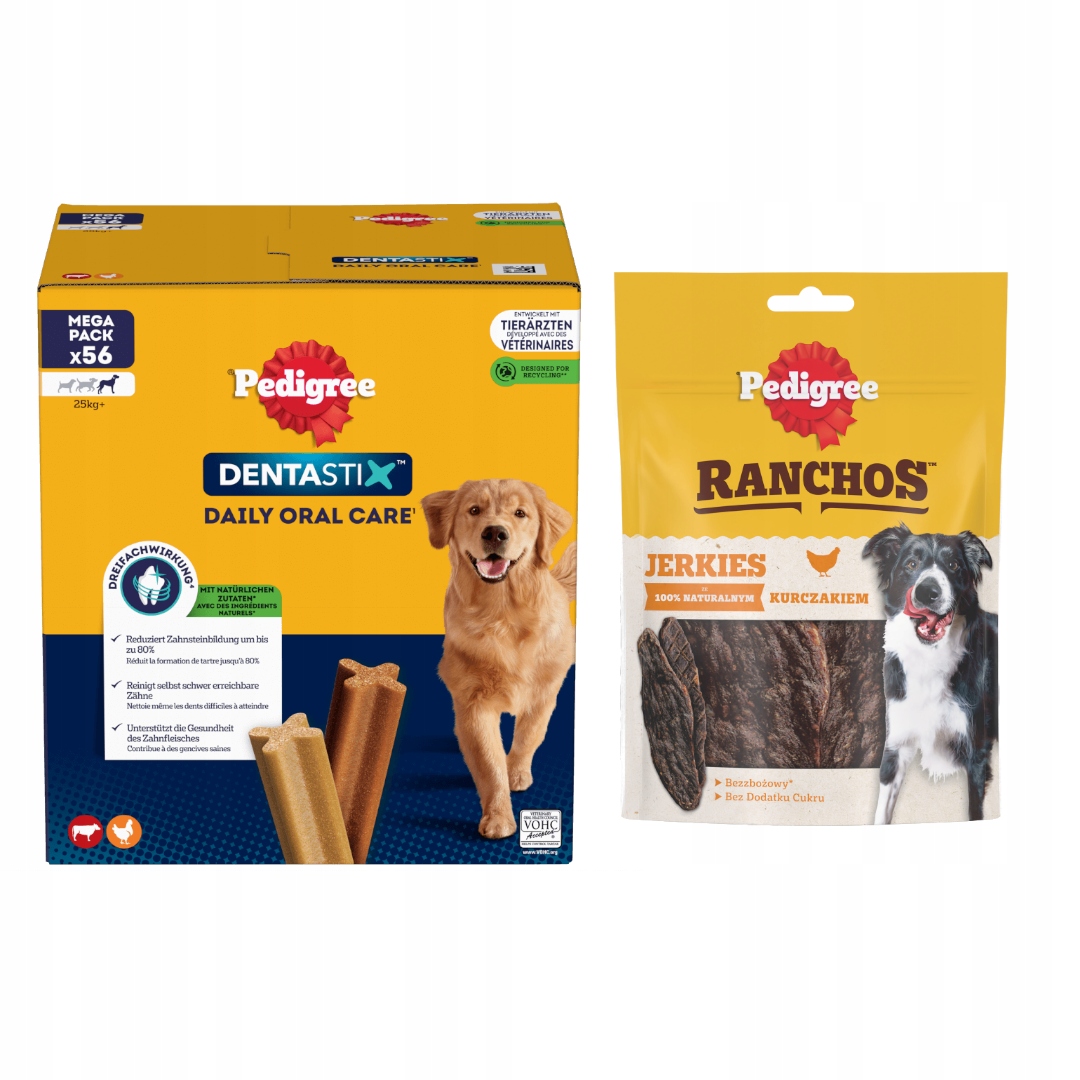 Levně Pedigree Sada pamlsků pro psa Dentastix Ranchos Jerkies s kuřecím masem