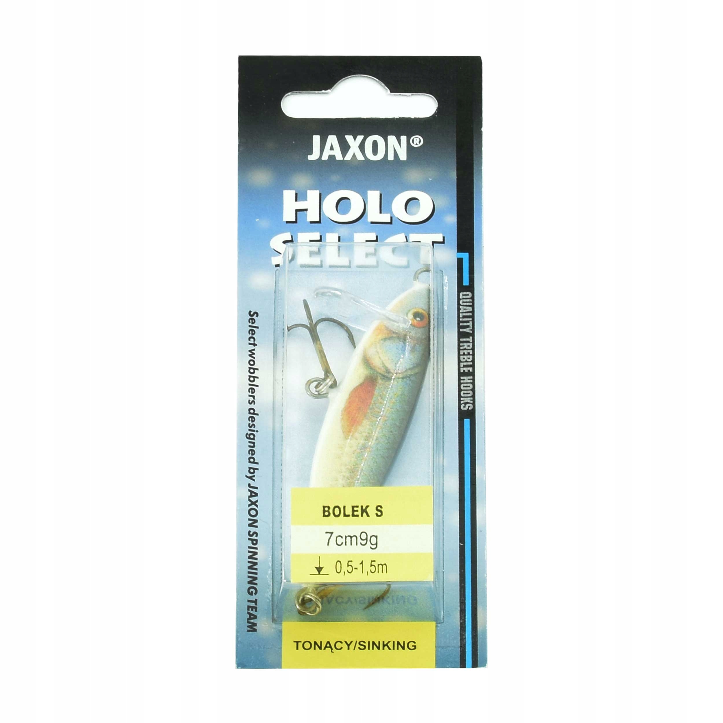 Wobler tonący Jaxon Holo Select Bolek 7cm 9g Uk 1szt. szczupak troć boleń