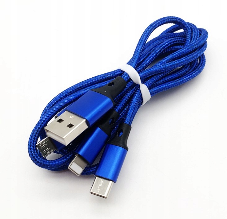 

Kabel Uniwersalny 3W1 Usb-c Lighting Usb Micro