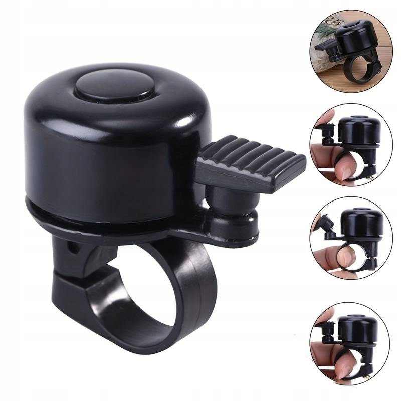 STYLOWY DZWONEK Czarny do Roweru Rowerowy Mega Głośny Miejski Materiał dominujący metal