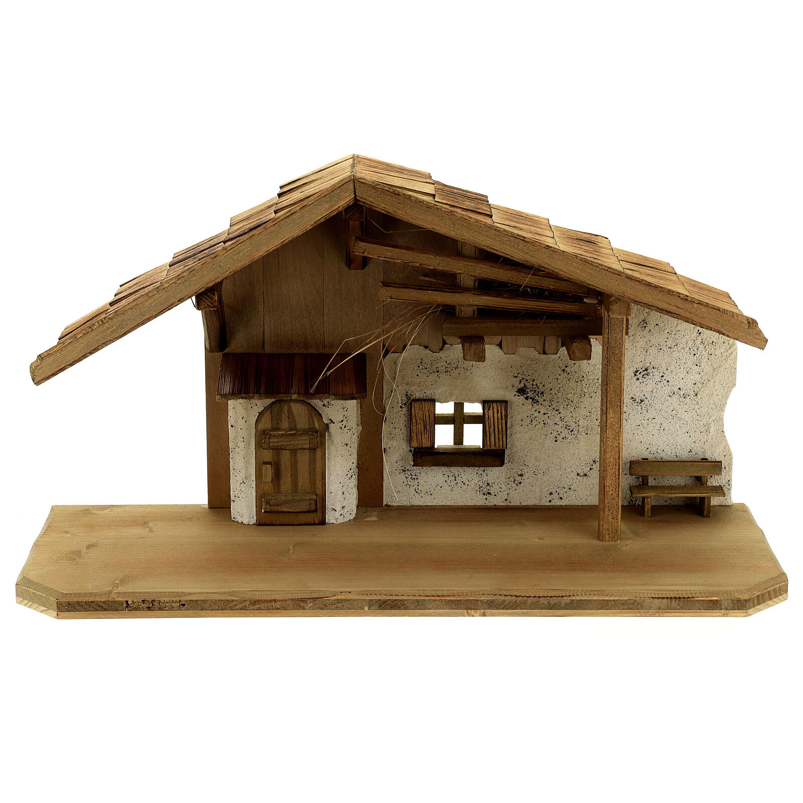 Vianočný Betlehem Stajňa Dekorácia 55x21x32 CM Na Figúrky 10-13 CM