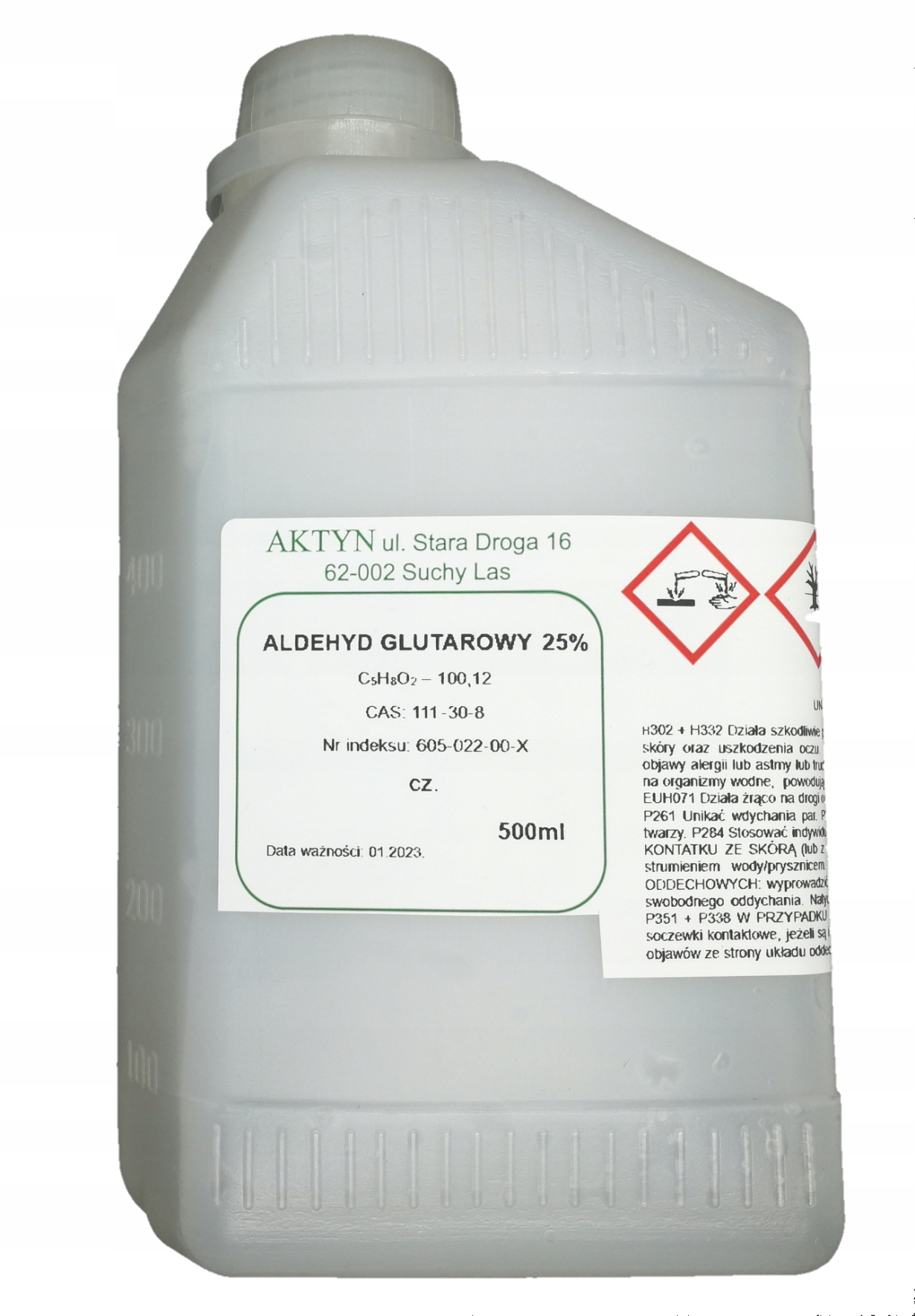 

Aldehyd Glutarowy 25% 500ml.