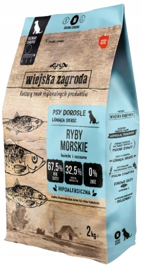 Levně Wiejska Zagroda suché krmivo pro psa Mořské Ryby křupky M 2 kg