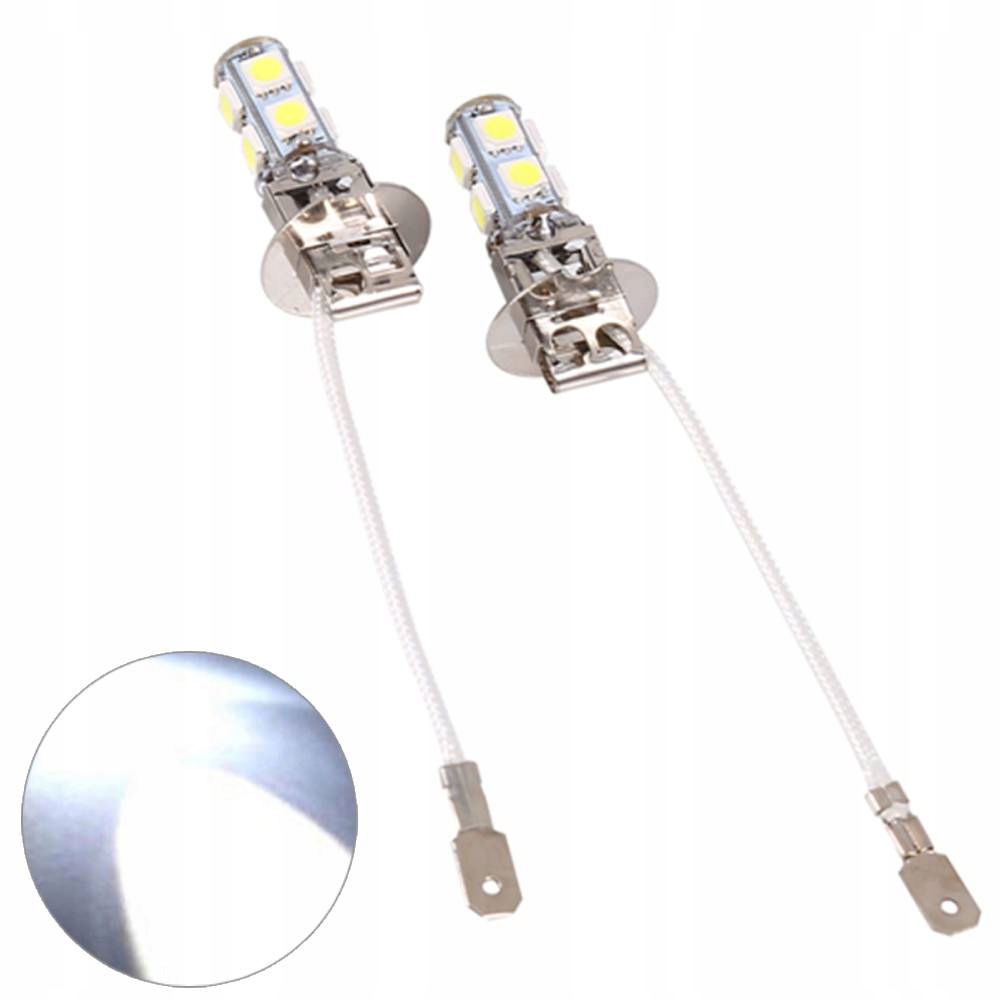 H3 6500K DC12V Led H3-5050-9SMD High Power Mgła 2 Szt