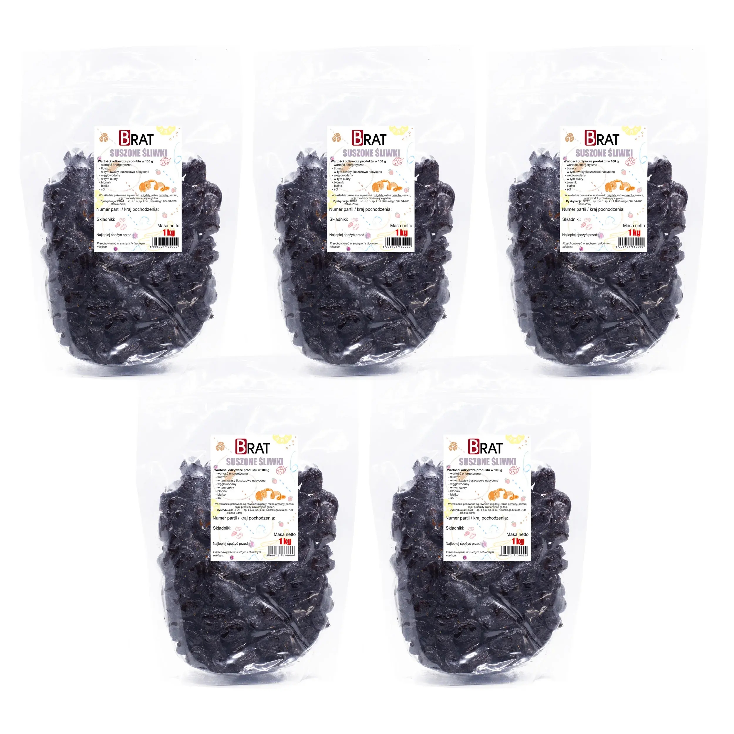 Śliwki Suszone 5kg Śliwka bez pestek