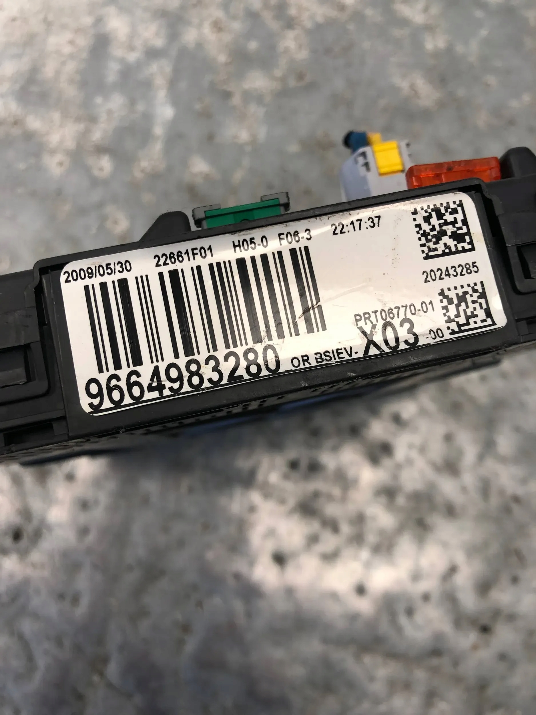 module compartment BSI CITROEN C3 and 9664983280