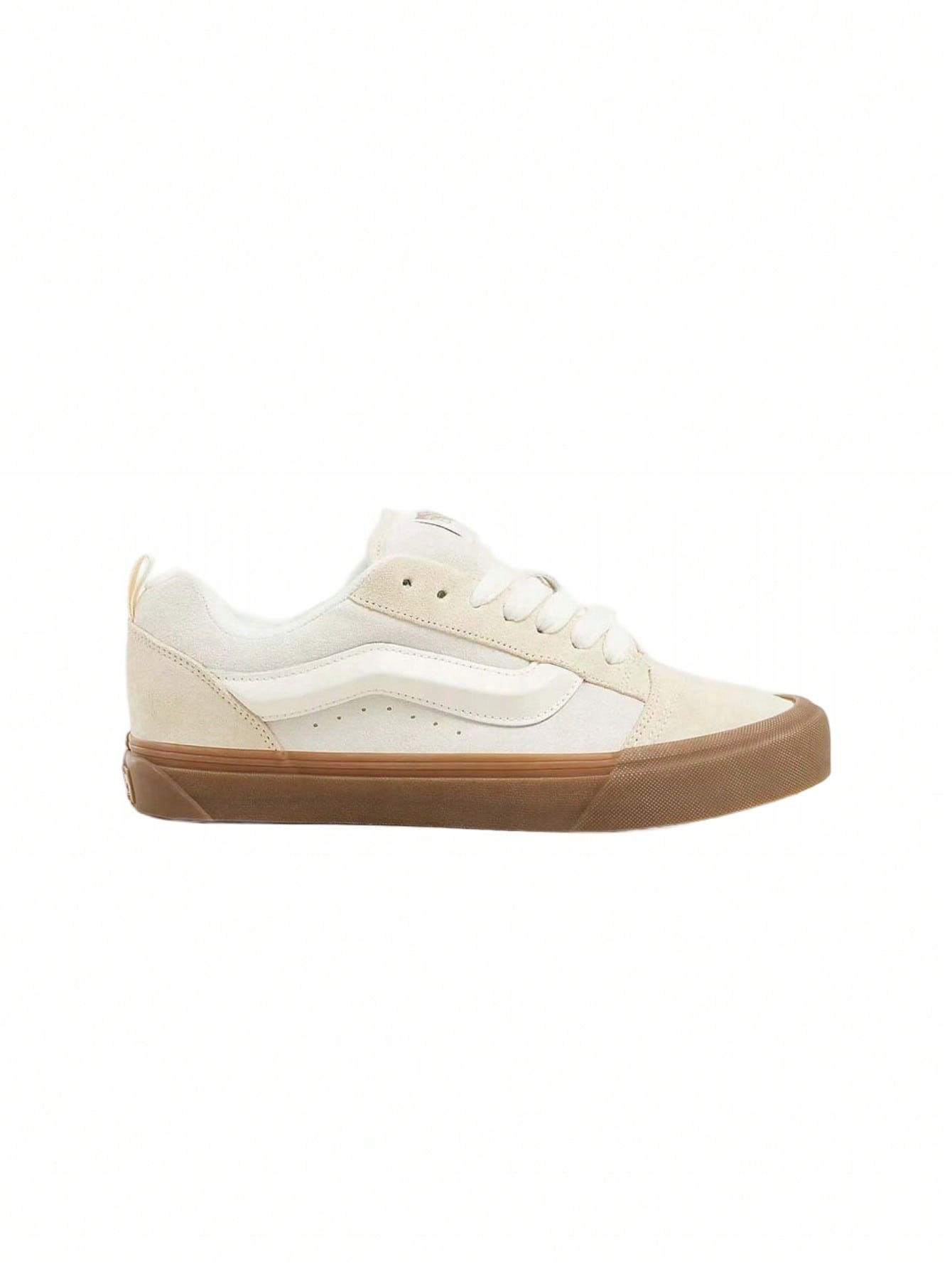 Vans Marshmallow Bílé Kožené Sportovní Boty S Hnědou Podrážkou, Velikost 40,5 1