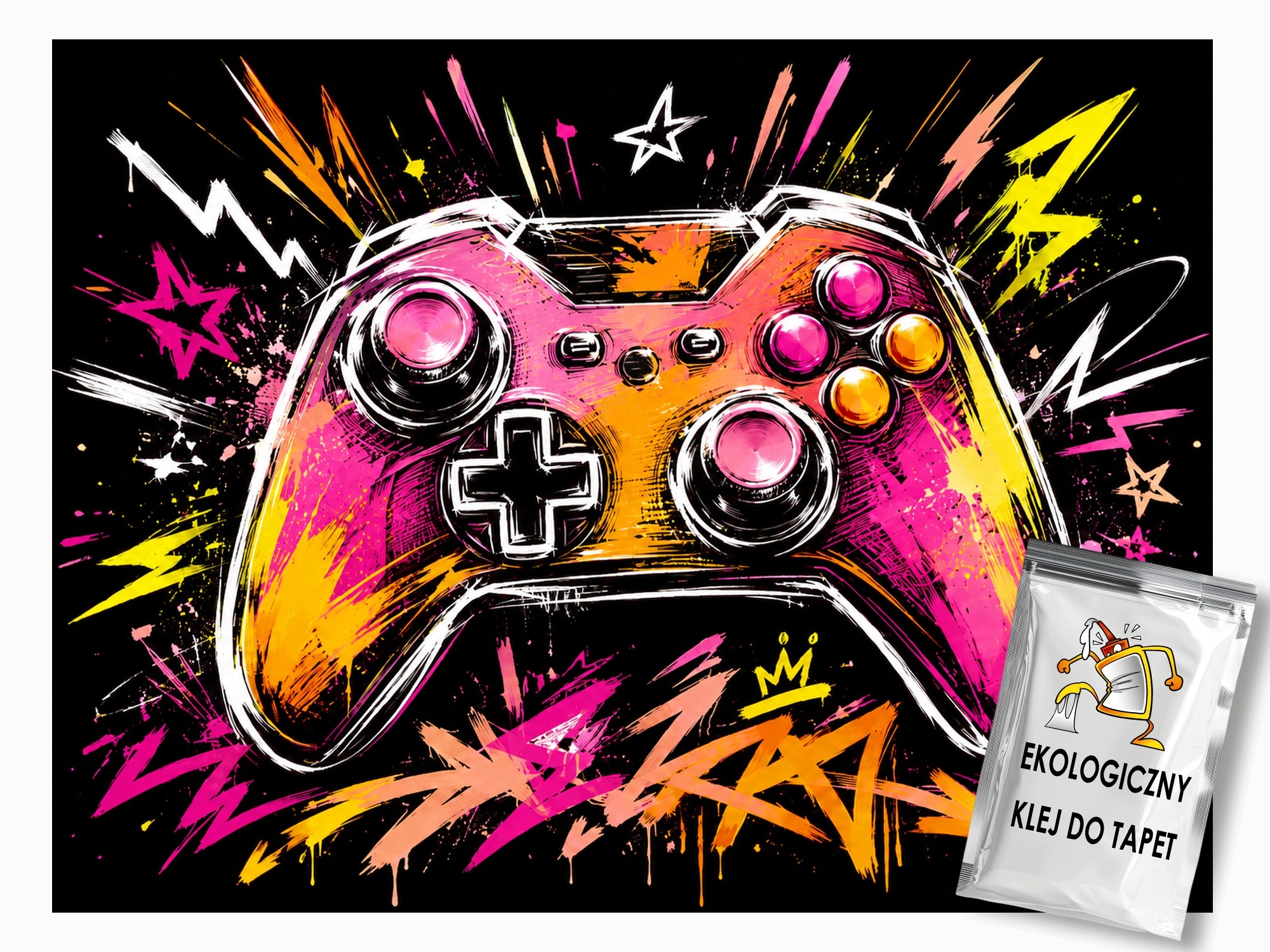 Fototapeta Flizelina Graffiti Gamer Konzola Kontroler Pad 416x254 130g