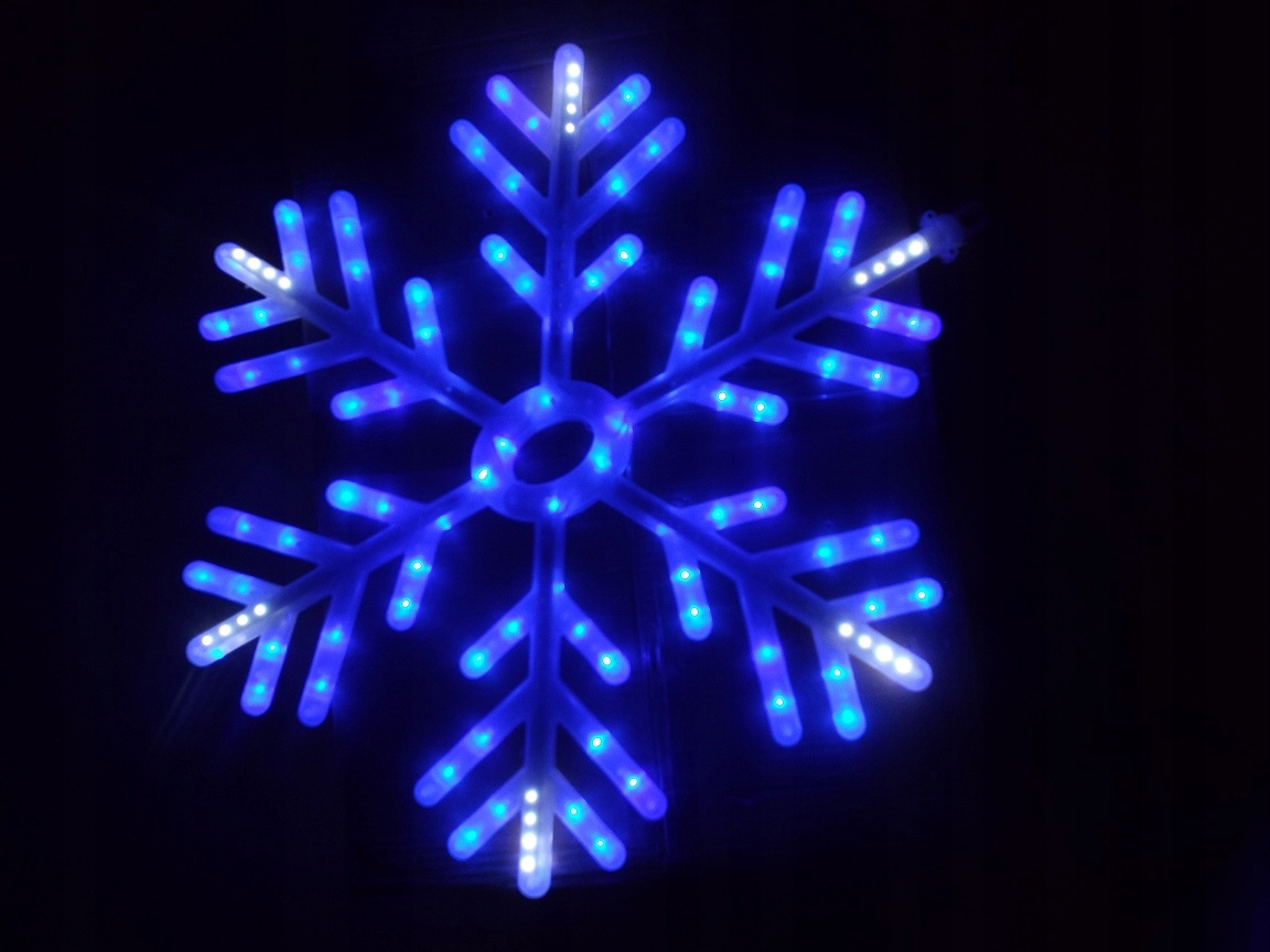 

Lampki Śnieżynka Gwiazda Led 53cm Niebiesko-biała