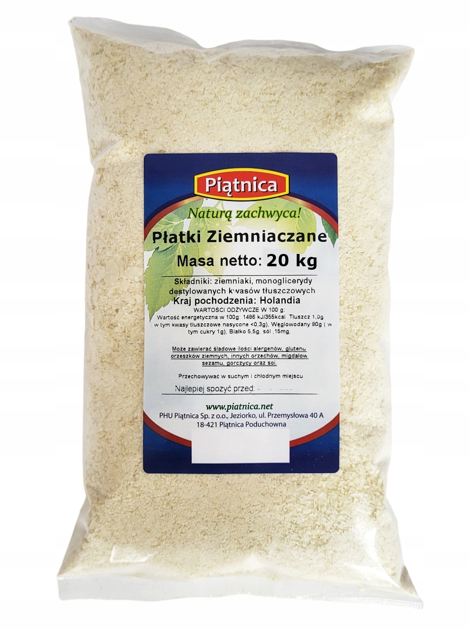 Płatki Ziemniaczane 20KG Worek Puree Piątnica