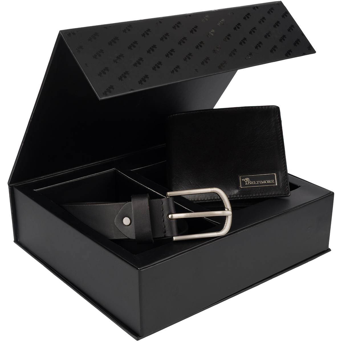 Dárková sada pánský kožený pásek peněženka krabička Beltimore