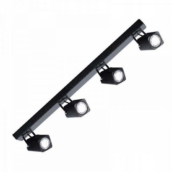 Moderná stropná lampa Daisy 4-BL spot 4-50 W čierna Ozzo