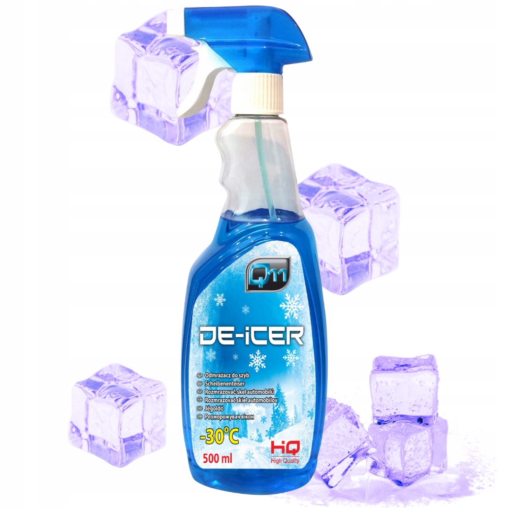 Skuteczny Odmrażacz do szyb samochodowych auta Płyn zimowy Nano -30°C 500ML