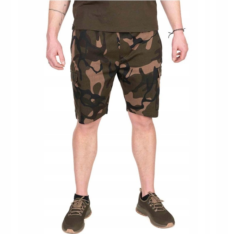 Spodenki Wędkarskie Dresowe Fox Lw Camo Jogger Shorts Small Dla Karpiarza