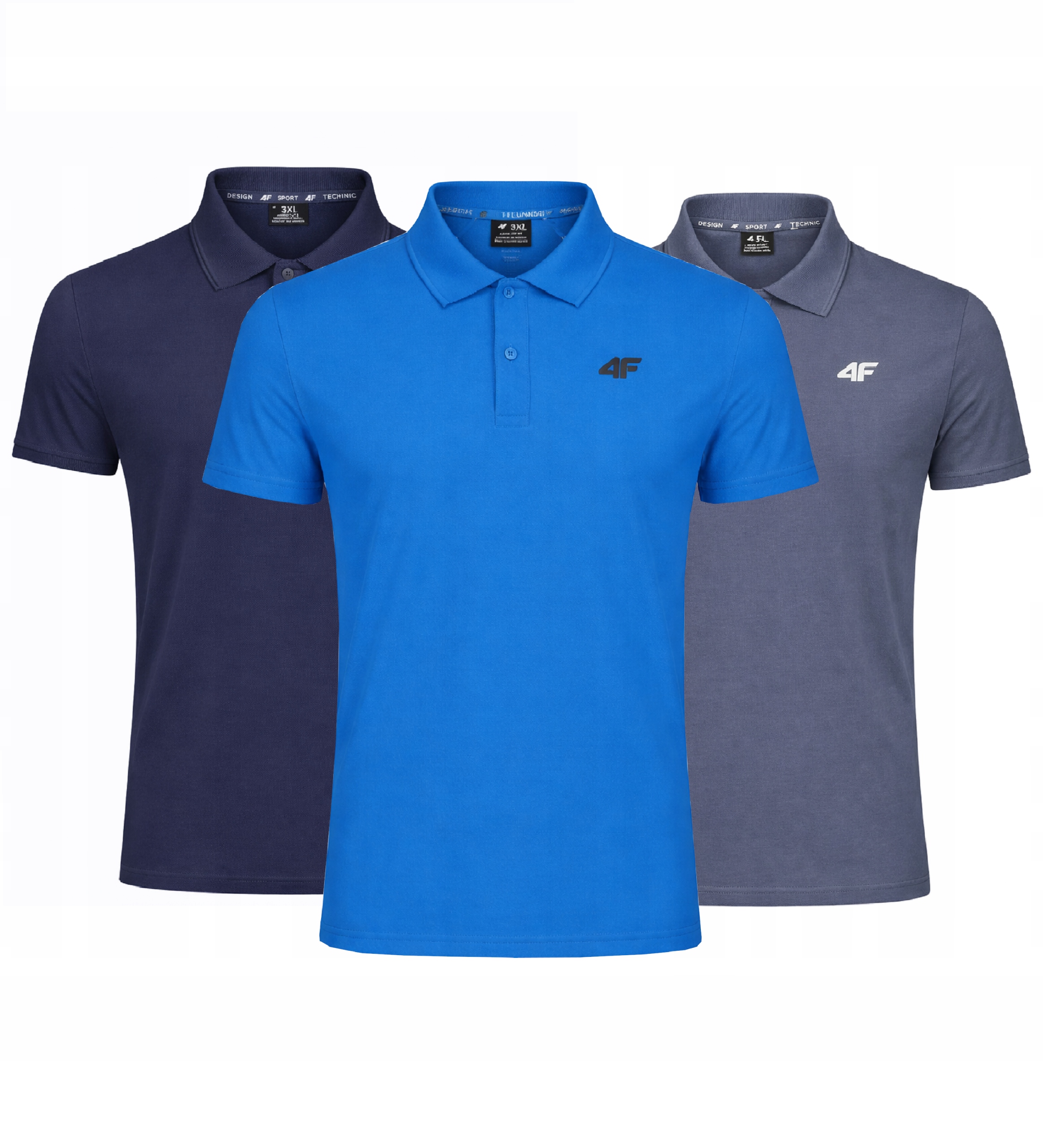 Sada Triček Polo 4F Pánské Tričko Sada 3 Kusů 4XL M0770 SS26