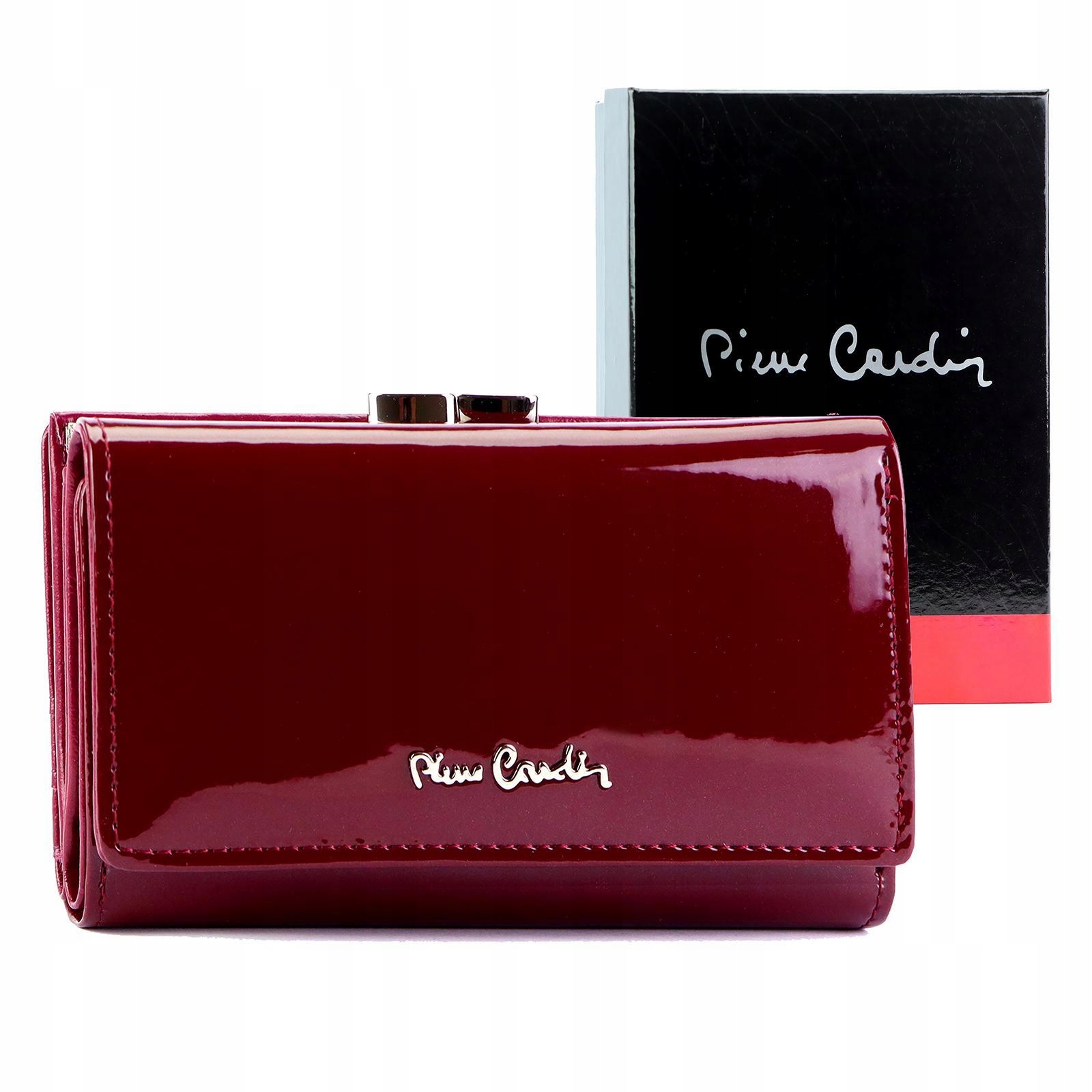 Originální Lakovaná Dámská Kožená Peněženka Na Zip Pierre Cardin