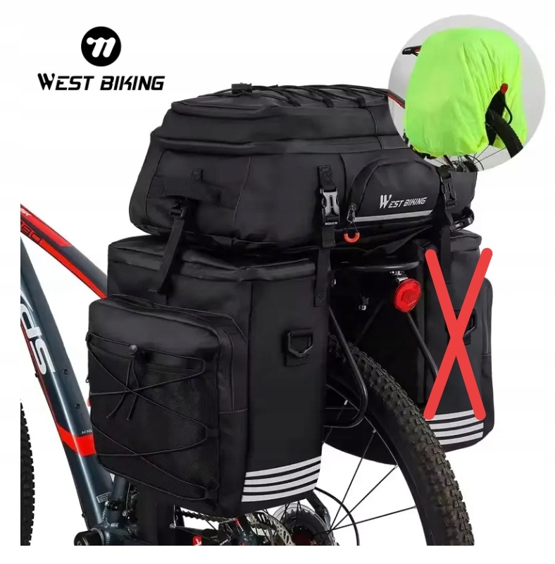 West Biking Sakwa Tylna Torba Plecak 2szt Rowerowa Wielofunkcyjna