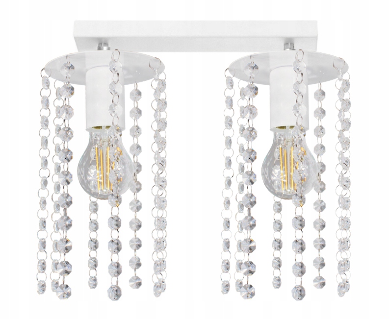 Závěsná Stropní Lampa Crystal 2, Bílá