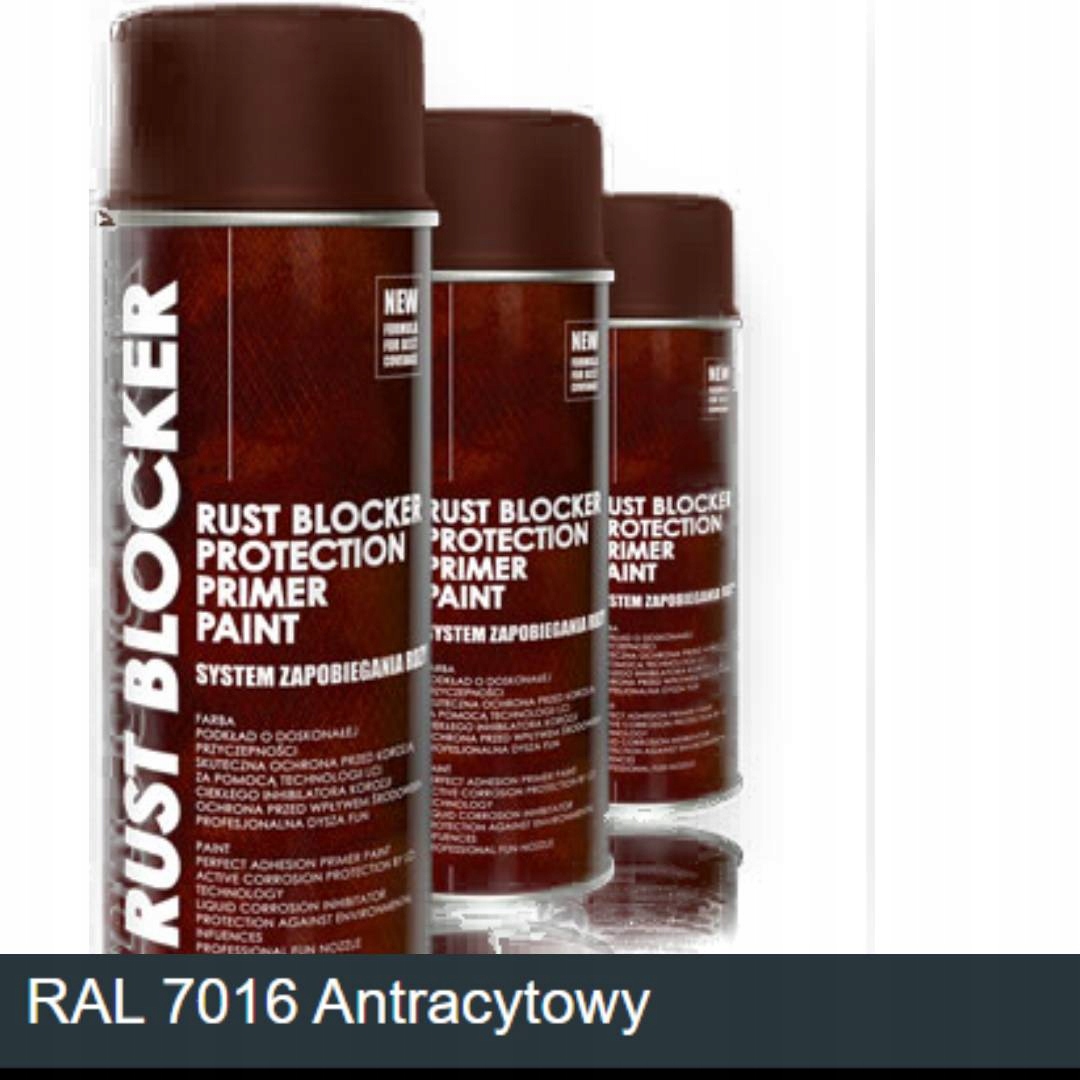 FARBA SPRAY NA RDZĘ 4w1 RUST BLOCKER Antracyt 400 EAN (GTIN) 5906739729234