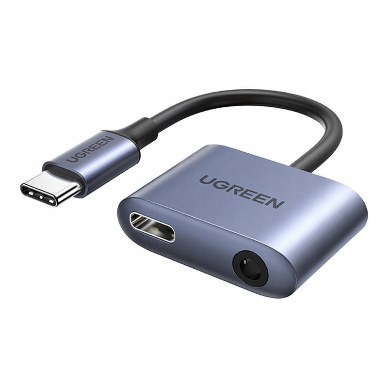 UGREEN ADAPTER KABEL AUDIO USB-C DO USB-C 30W MINI JACK 3.5 MM SŁUCHAWKI