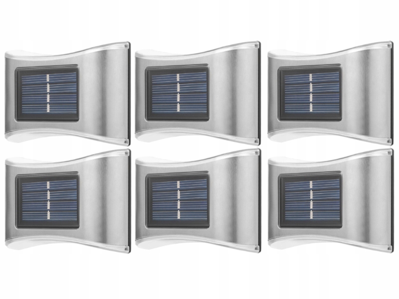 6x Dekorativní Zahradní Lampa Solární Led Nástěnná Lampa Senzor Soumraku