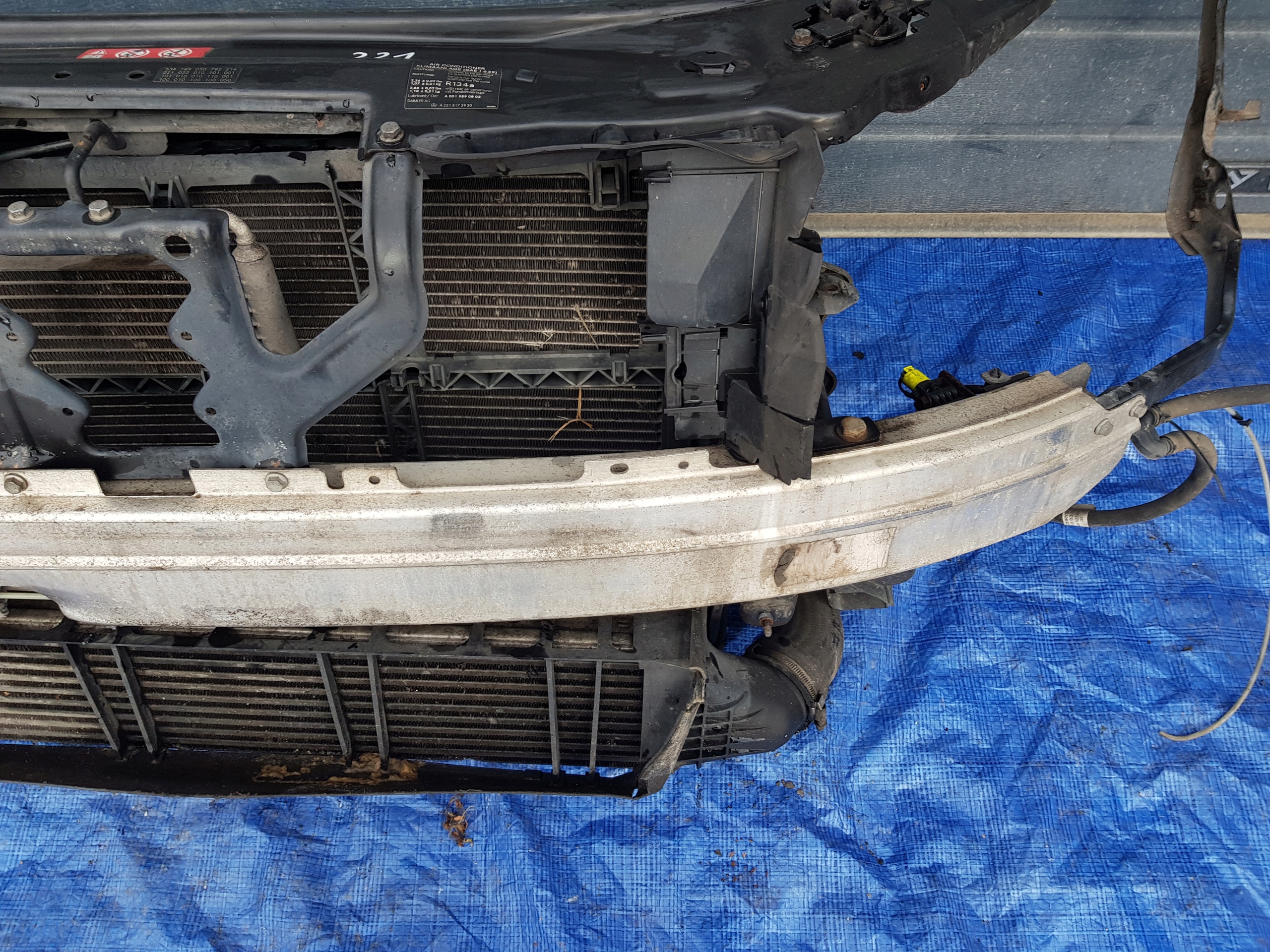 support panel for radiators radiator MERCEDES S-KLASA W221 LIFT 3.0 CDI