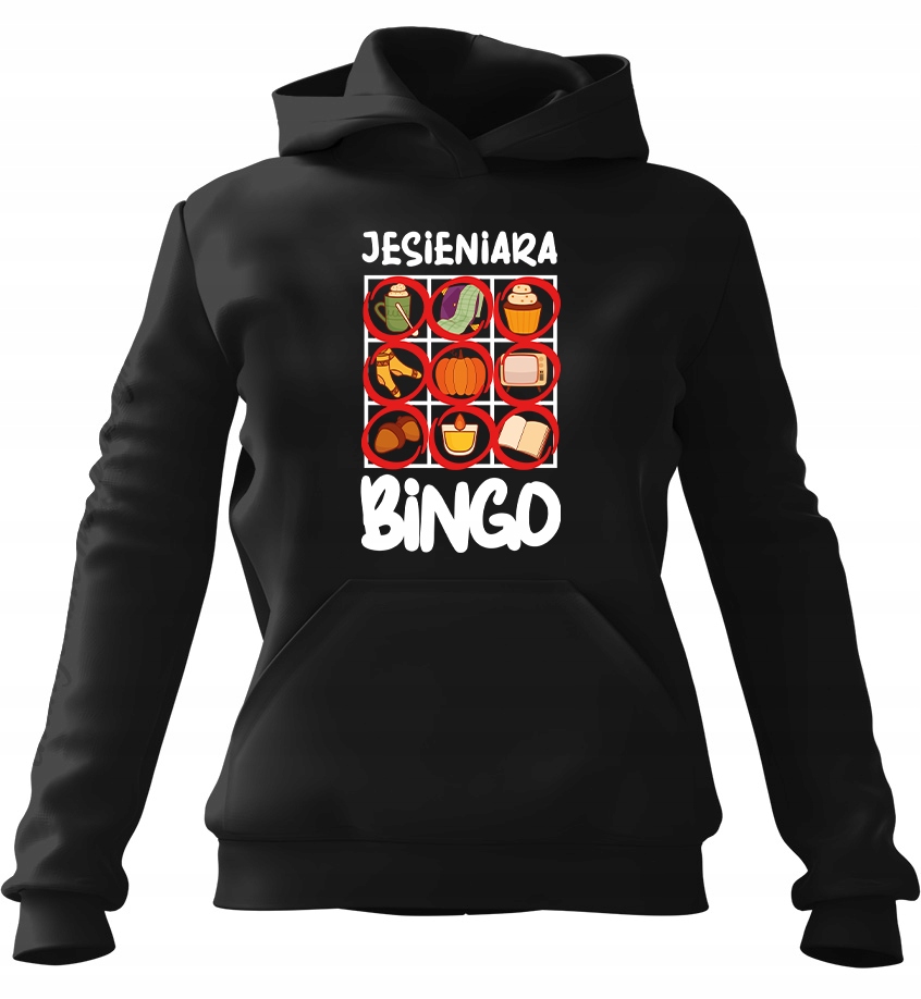 Dámská Mikina s kapucí Bingo černá M